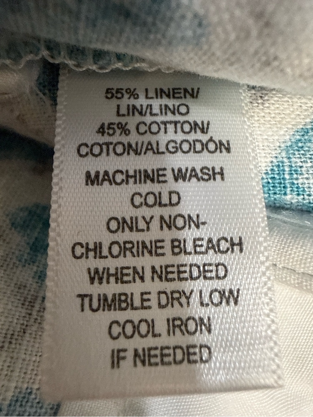 LOFT Riviera Linen Blend Shorts Turquoise Geometric Print Size 6 - Picture 10 of 11
